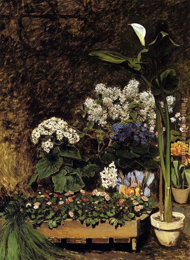 Spring Flowers painting - Pierre Auguste Renoir Spring Flowers art painting